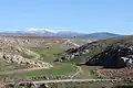 La cañada, con el Moncayo nevado