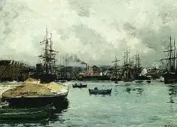 Le port de commerce.