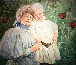 Self-portrait with her son (1895)