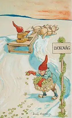 lChristmas card, Lyckoväg