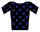 Maillot azul oscuro a puntos azules de líder de la clasificación de la montaña