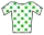 Maillot blanco a puntos verdes de líder de la clasificación de la montaña