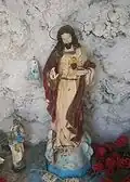Imagen de Jesús, también presente en la Gruta.