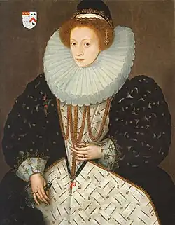 Retrato de Dorothy Okeover, de John Bettes el Joven, ca. 1587.