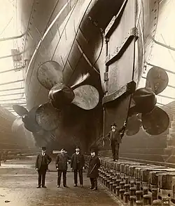 Timón del RMS Mauretania.