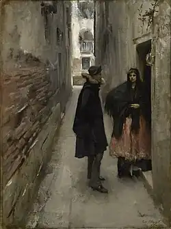 Una calle en Venecia, 1880—1882, óleo sobre lienzo, 52.39 x 75.09 cm, Instituto de Arte Clark, Williamstown (Massachusetts)
