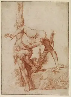 San Alberto, dibujo de Ribera, 1626.