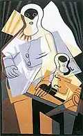 Pierrot cubista de Juan Gris, pintado en 1921.