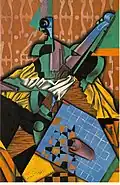 Violín y tablero de ajedrez, de Juan Gris, 1913.