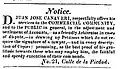 Anuncio de Juan José Canaveri ofreciendo sus servicios legales a la comunidad.