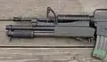 KAC Masterkey es un sistema que consta de una escopeta de acción de bombeo de calibre 12 Remington 870 montada en un rifle de asalto M16 o M4 en una configuración debajo del cañón. Esto elimina la necesidad de llevar una escopeta de ruptura separada.