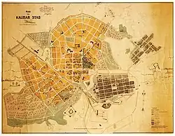 El plan urbanístico de P.O. Hallman para Kalmar, redactado en 1906, comparado con el plano ortogonal de 1877