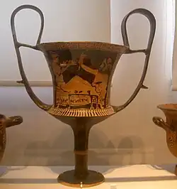 Cántaros de figuras rojas, Museo Arqueológico Nacional de Atenas.