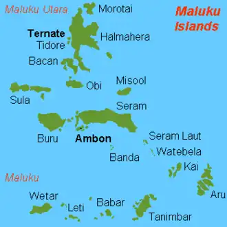 Localización en las Molucas