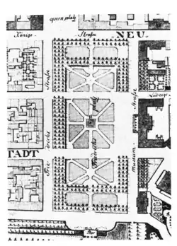 Friedrichsplatz (grabado de G.W. Weise, 1786)