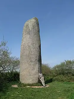 El menhir de Kerloas que alcanza los 9,50&nbsp;m.