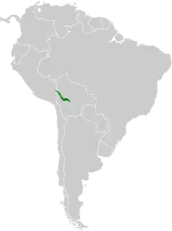 Distribución geográfica del hemispingo de los bambúes.