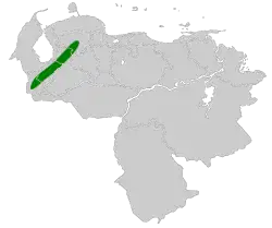 Distribución geográfica del hemispingo coronigrís.