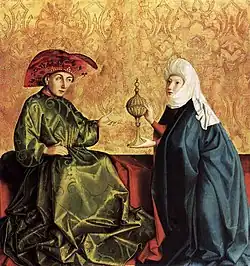 Salomón y la reina de Saba, de Konrad Witz, 1435.