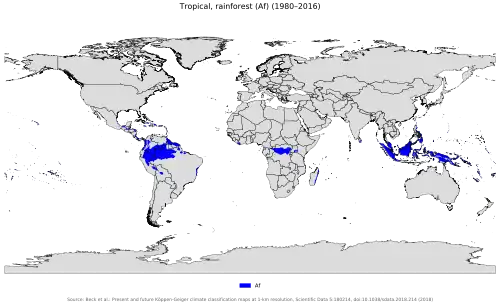 Localización del clima ecuatorial