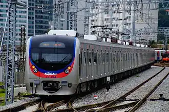 Coche de la Línea 1 del Metro de Seúl.