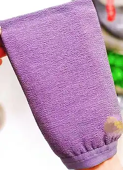 Manopla de exfoliación