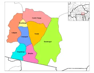 Departamentos de Koulpélogo.