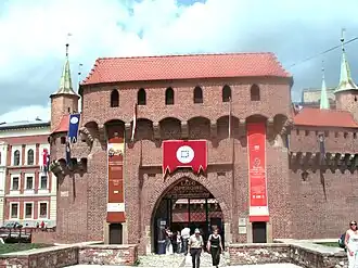 Entrada a la barbacana de Cracovia.