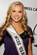 Miss EE.&nbsp;UU. 2009 Kristen Dalton, quien compitió como Miss Carolina del Norte USA