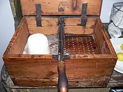 Baúl de un profesor de cocina en el "Zucker-Museum" de Berlín.