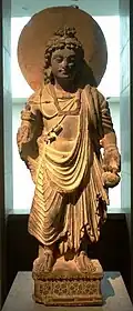El Bodhisattva Maitreya, siglo&nbsp;II, Gandhara.