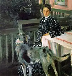 Retrato de Julia Kustódieva (esposa) (1903).