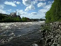 Fábrica de papel Kvarnsvedens y central eléctrica de Kvarnsveden en Borlänge