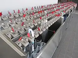 Depósito de paraguas en el Centro Internacional de Conferencias de Kioto