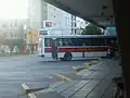 En la terminal de Autobús General Ángel Solari, Comodoro Rivadavia, donde finaliza el recorrido de ida.