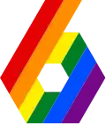 Logotipo usado durante el Orgullo LGTB desde 2017.