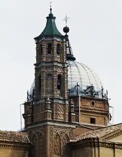 Torre de la iglesia de la Asunción de Nuestra Señora en La Almunia de Doña Godina
