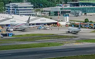 Zona de carga de COMBEX-IM en el aeropuerto