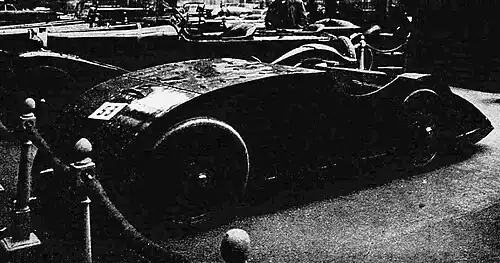 Un Bugatti T32 'Tank' en el Salón de Paris en diciembre de 1923