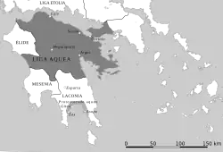 La Liga Aquea en 194&nbsp;a.&nbsp;C.