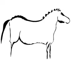 Caballo pintado en negro, panel 51