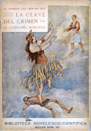 El crimen del rápido 373, La clave del crimen (1924), portada de Mariano Pedrero