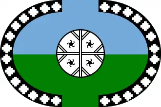 Bandera mapuche del territorio lafquenche.