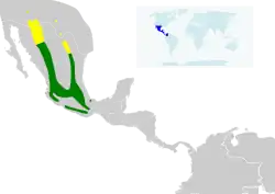 Distribución geográfica del colibrí gorgiazul