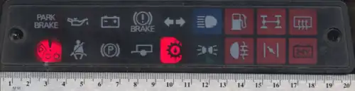 Cuadro de testigos de un Land Rover