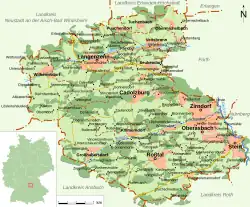 Localización del distrito Garmisch-Partenkirchen en Alemania