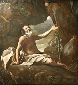 Elías alimentado por el cuervo. Óleo por Giovanni Lafranco, c. 1625. Museo de Bellas Artes, Marsella