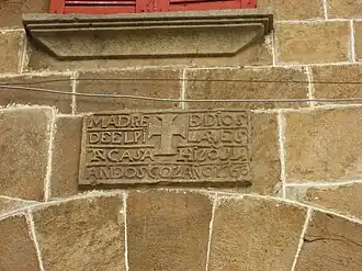 la inscripción atestigua el año de la construcción