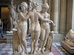 Mármol, copia romana de la Época Imperial de un original helenístico (siglo II). (Museo del Louvre)