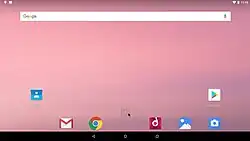 Captura de pantalla de uso del sistema